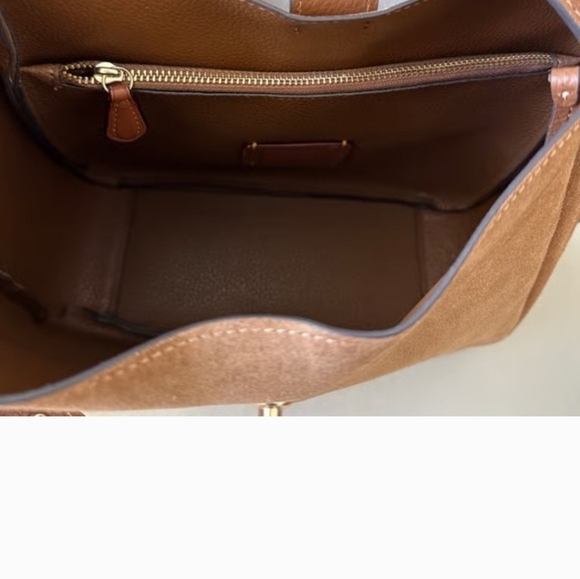 Coach Brown Suede Shoulder Bag - Picture 6 of 9